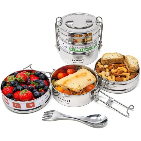 stainless steel bento box stackable|best leak proof bento box.